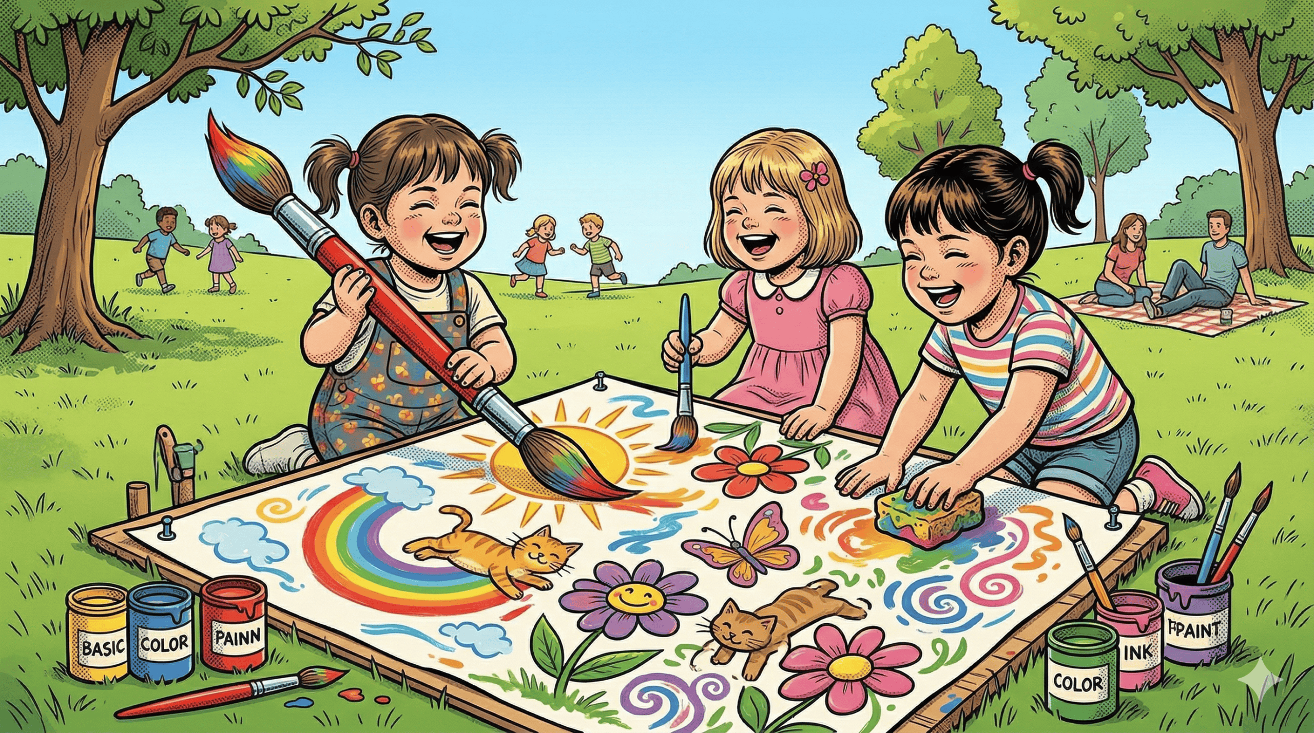 從爭奪到共生——看見畫布上的社交原型，理解孩子如何在色彩分配中練習「開拓」與「包容」。